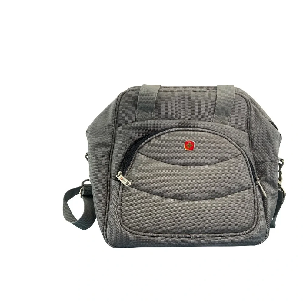 SwissGear Wenger Gray Ballistic Nylon Travel Tote Messenger Bag Trolley Sleeve